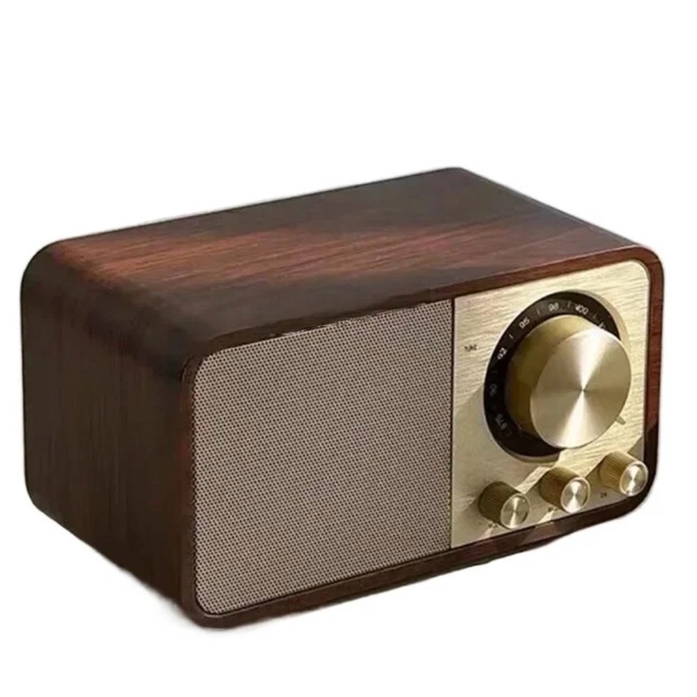 Throwback Vintage Portable Bluetooth Speaker with FM Radio - NIB